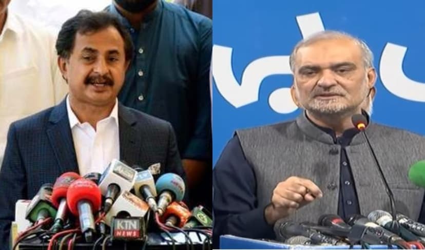From left to right: Haleem Adil Sheikh and Hafiz Naeemur Rehman – Files