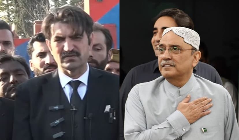 From left to right: Sher Afzal Marwat and Asif Ali Zardari – Files