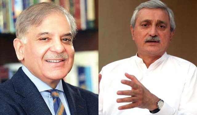 From left to right: Shehbaz Sharif and Jahangir Khan Tareen – File