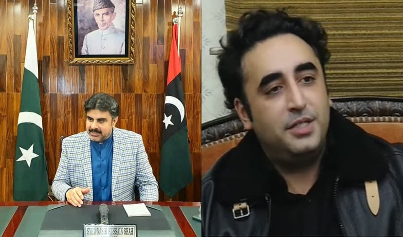 From left to right: Nasir Hussain Shah and Bilawal Bhutto-Zardari – Files