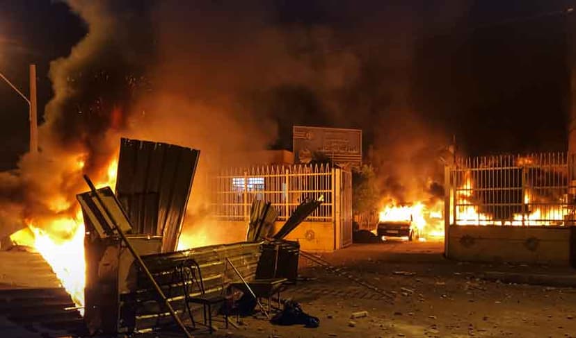 Iran protest fires