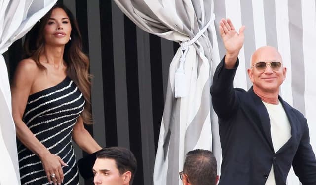 Bezos and Sanchez wedding party