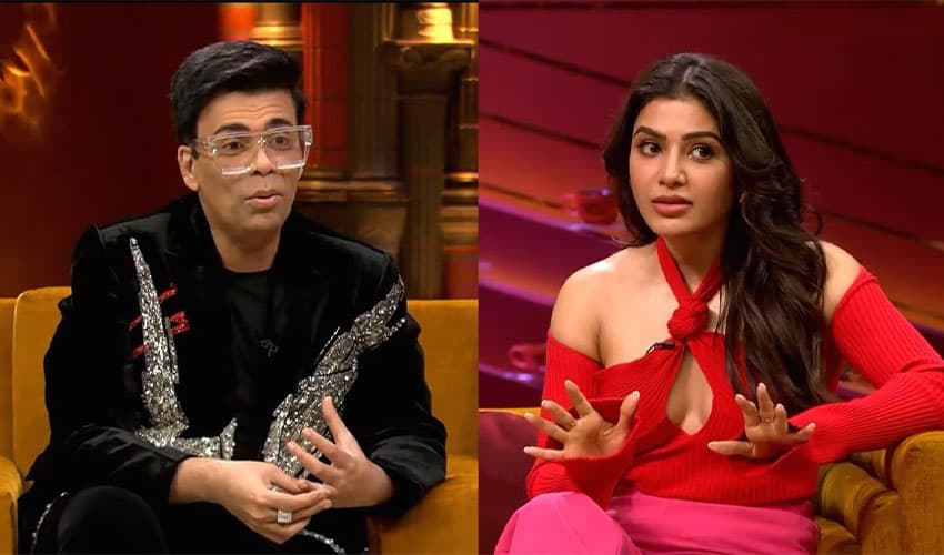 Karan Johar and Samantha Karan Johar and Samantha