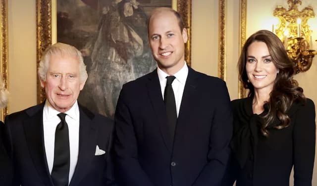 King Charles, Prince William and Princess Kate