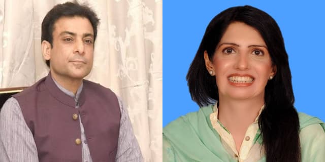 From left to right: Hamza Shehbaz and Aliya Hamza – Files