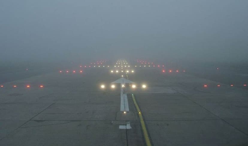 Lahore Airport fog