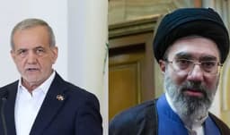 masoud-pezeshkian-and-khamenei