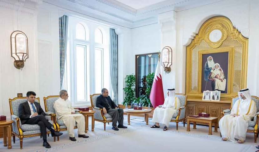 Mohsin Naqvi meets Qatari PM