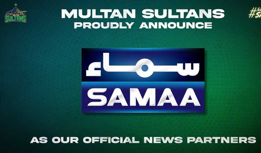 Samaa TV becomes Multan Sultans' media partner for PSL 10 (Courtesy: Samaa TV- screengrab)
