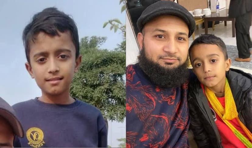 Muhammad Zaki with his father