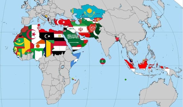 Muslim countries map