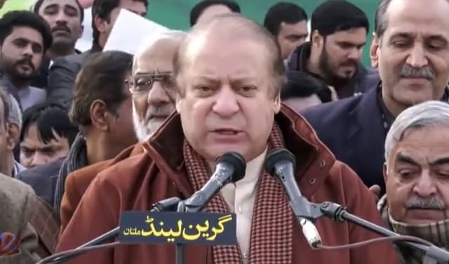 Nawaz Sharif vows to knock out poverty – screengrab