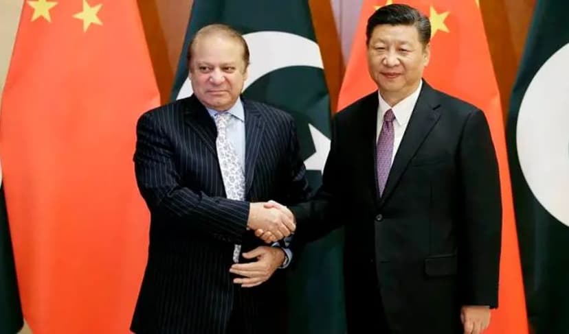 Nawaz Sharif wit President Xi