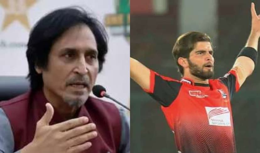 From left to right: Ramiz Raja and Shaheen Shah Afridi – Files