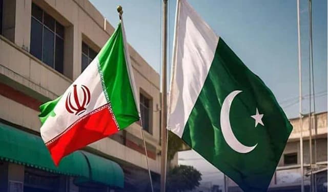 Pakistan and Iran flags