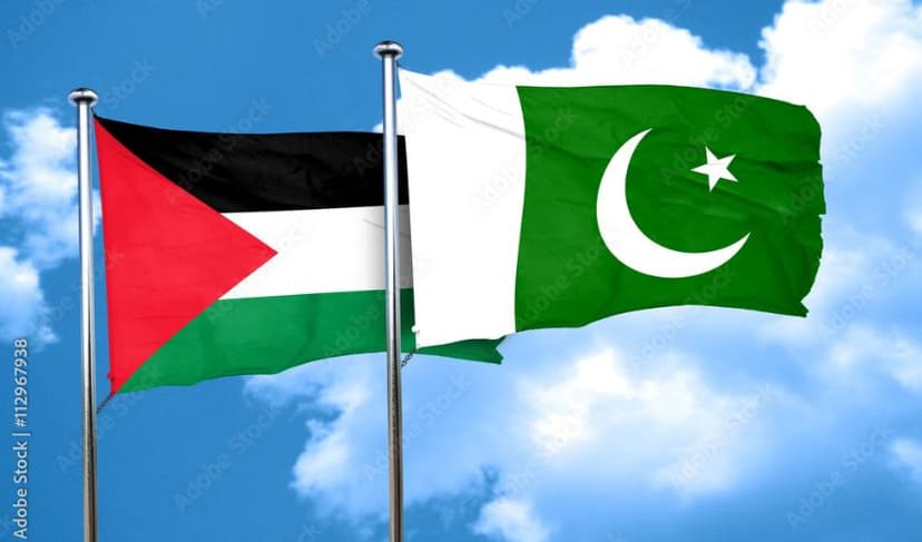 Pakistan and Palestine flag