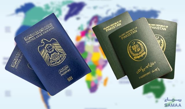 Pakistan and UAE passports
