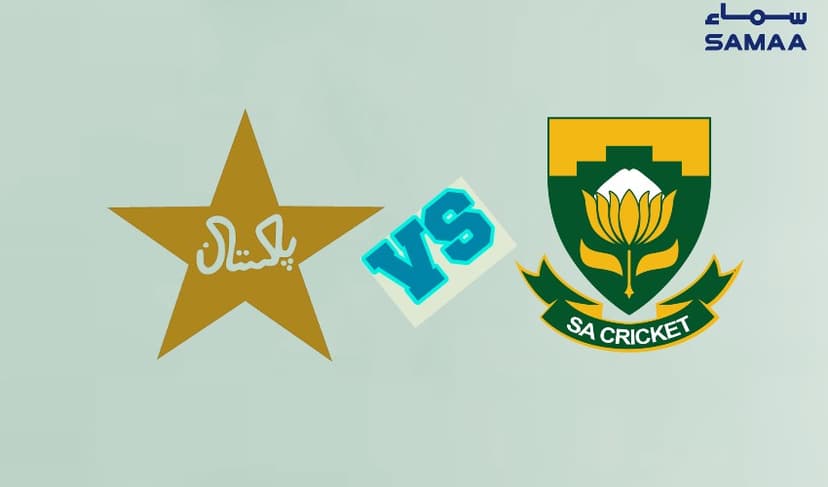 Quinton de Kock departs after notching another 50 (Courtesy: Samaa Digital (art work)