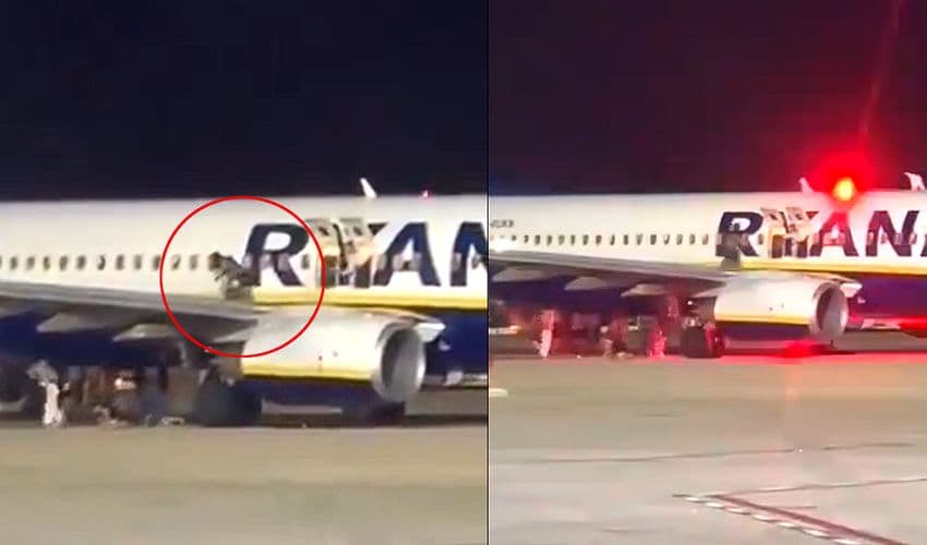 Passengers jump from plane Passengers jump from plane