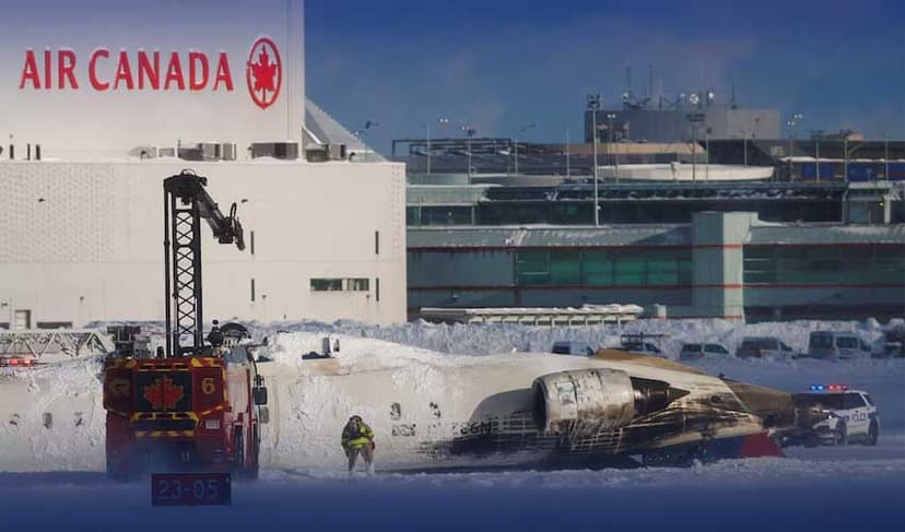 Plane crash at Toronto Pearson Airport