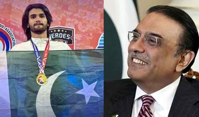 President Asif Zardari and athlete Amir Khan