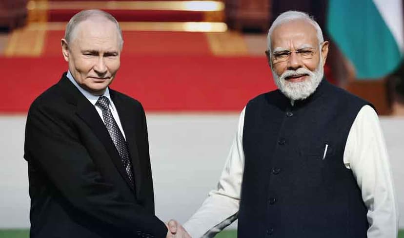 Putin and Modi discuss trade, peace in New Delhi summit