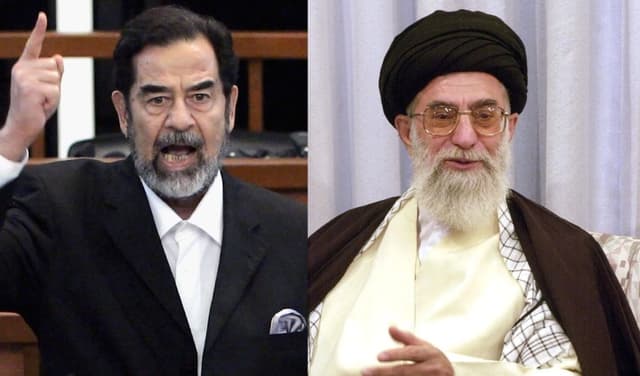 Saddam Hussain and Imam Ali Khamenei