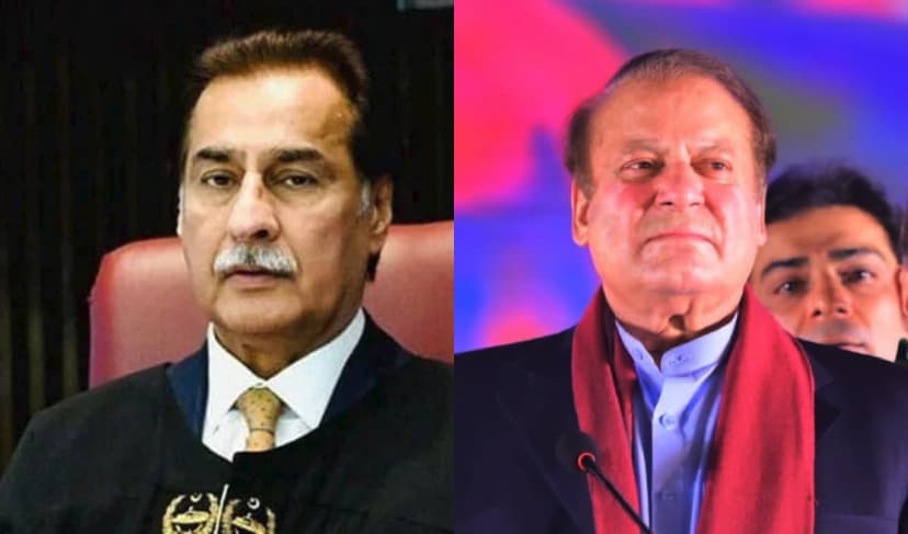 Nawaz Sharif, Ayaz Sadiq discuss country's political landscape (Courtesy: Online)