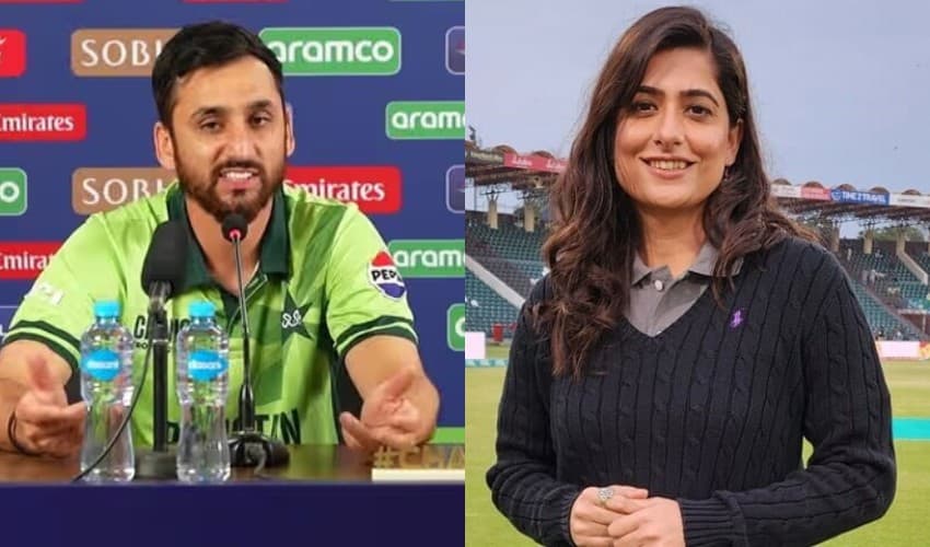 Salman Ali Agha felicitates Sana Mir on being inducted in ICC Hall of Fame (Courtesy: Online)
