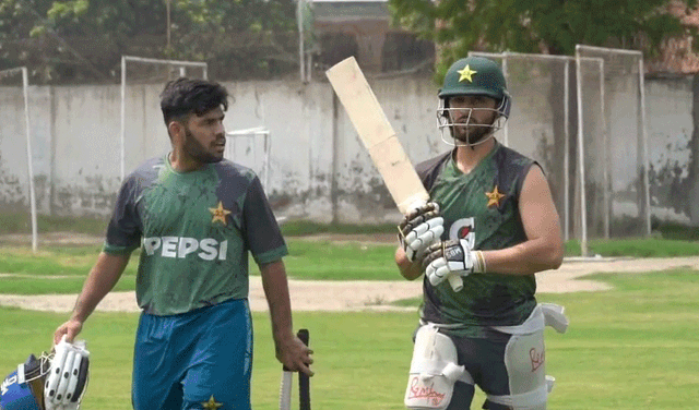 Agha, others take part in training session at LCCA ground (Courtesy: Online)