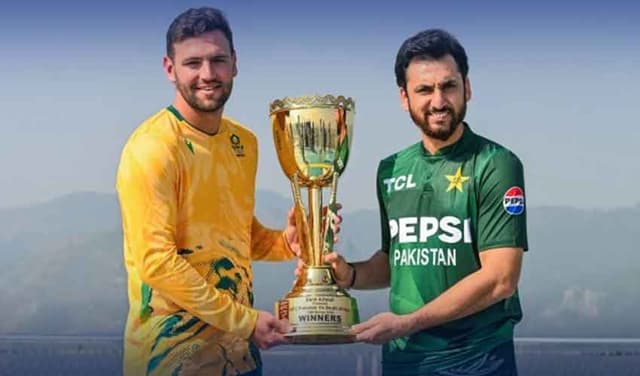 Pakistan–South Africa T20I series trophy unveiled in Islamabad (Courtesy: Online)