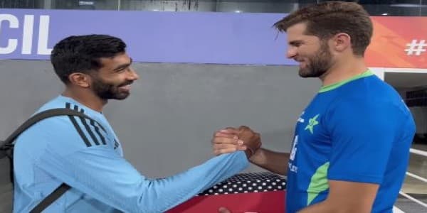 Shaheen Shah Afridi, Jasprit Bumrah. screengrab. PCB
