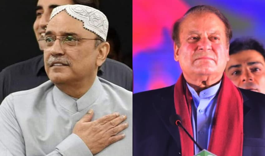 President Zardari arrives in Lahore, expected to meet with Nawaz (Courtesy: Online)