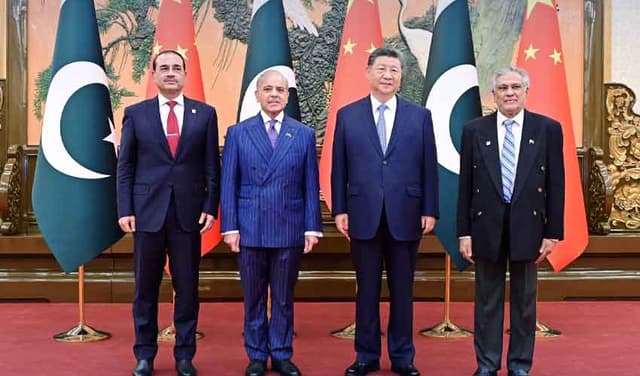 Shehbaz Sharif and Asim Munir in Beijing