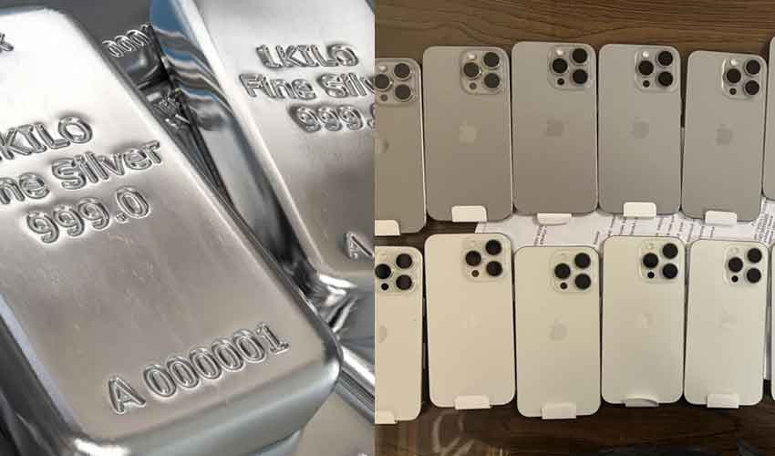 Silver and iPhones seized