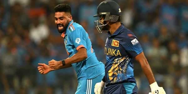 Siraj on fire as Sri Lanka in trouble
