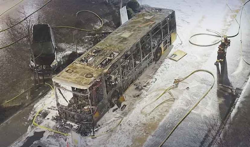 Swiss bus fire