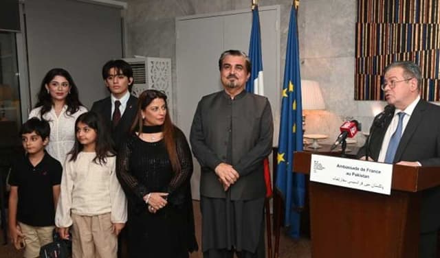 France confers arts and letters honour on Syed Jamal Shah (Courtesy: APP)