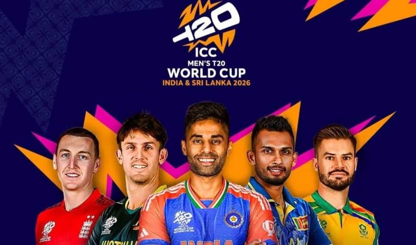 No Pakistani features on ticket poster of T20 World Cup 2026 (Courtesy: Online) No Pakistani features on ticket poster of T20 World Cup 2026 (Courtesy: Online)