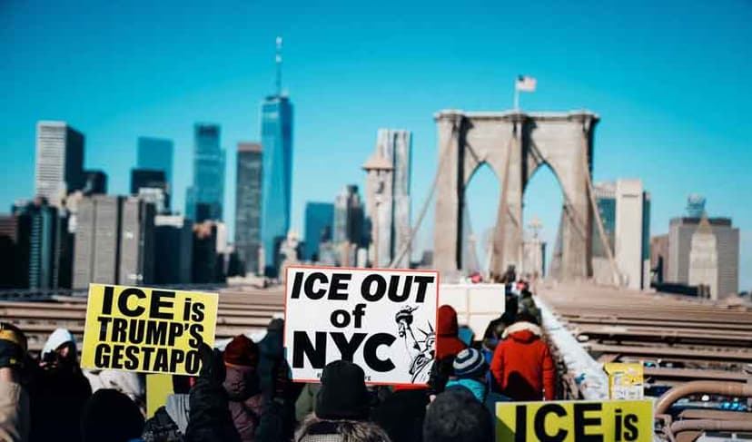 Thousands protest against Trump
