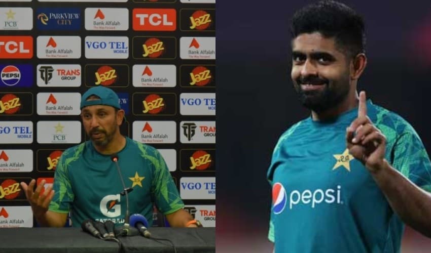 From left to right: Azhar Mahmood and Babar Azam – Files