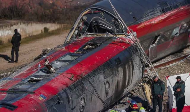 Trains collide in Europe