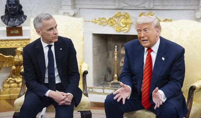 Trump and Canadian Prime Minister Carney. Photo: File