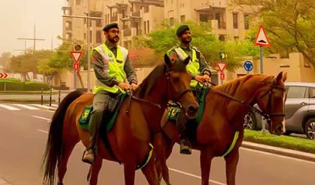Dubai police tackle severe traffic congestion with mounted patrols (Courtesy: File)