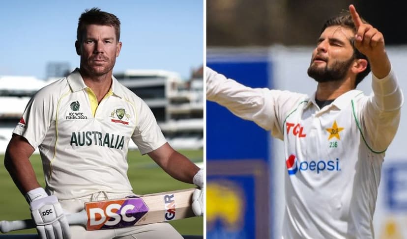 David Warner and Shaheen Afridi/File Photo
