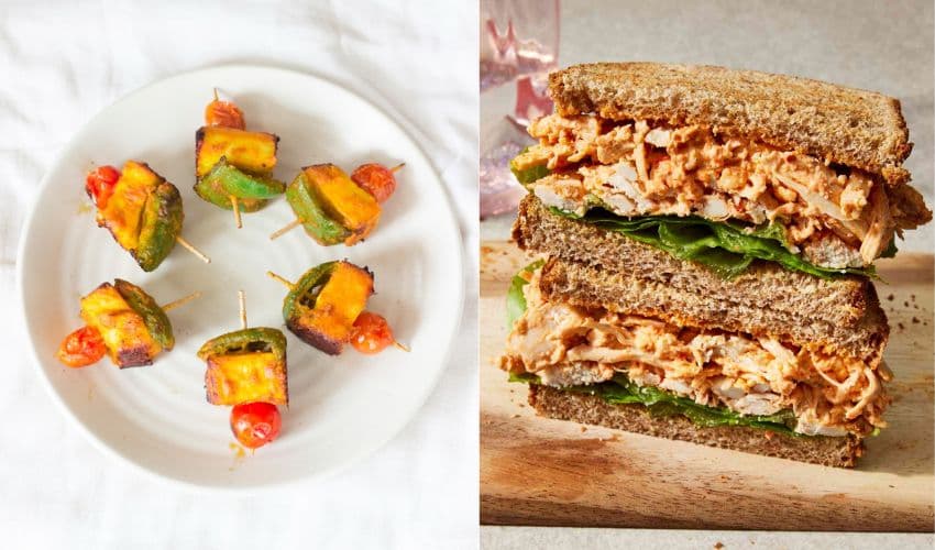 Chicken Paneer Tikka sandwicth and chicken sandwich