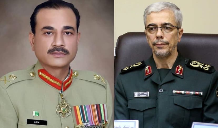 Pakistan COAS Asim Munir and Iranian Army Chief of General Staff