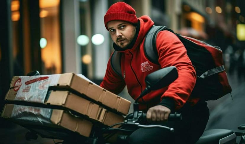 Free home delivery AI generated image