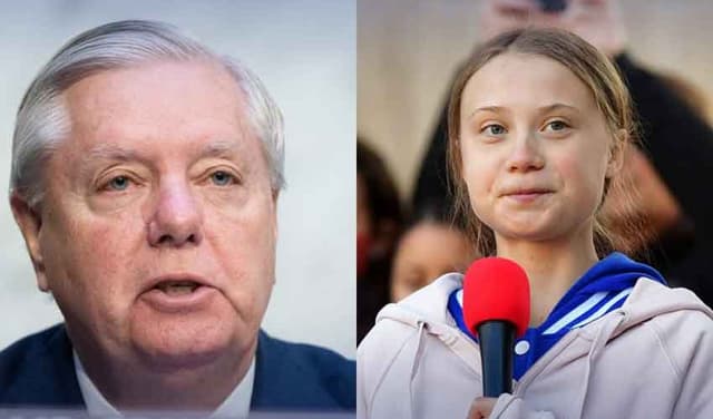 Lindsay Graham and Greta Thunberg