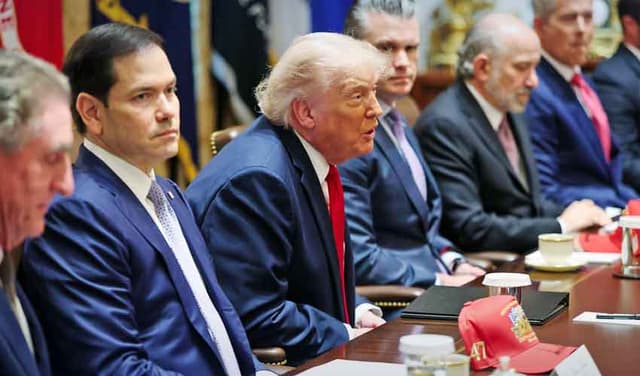 Trump during cabinet meeting